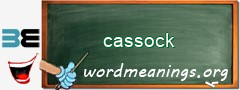 WordMeaning blackboard for cassock